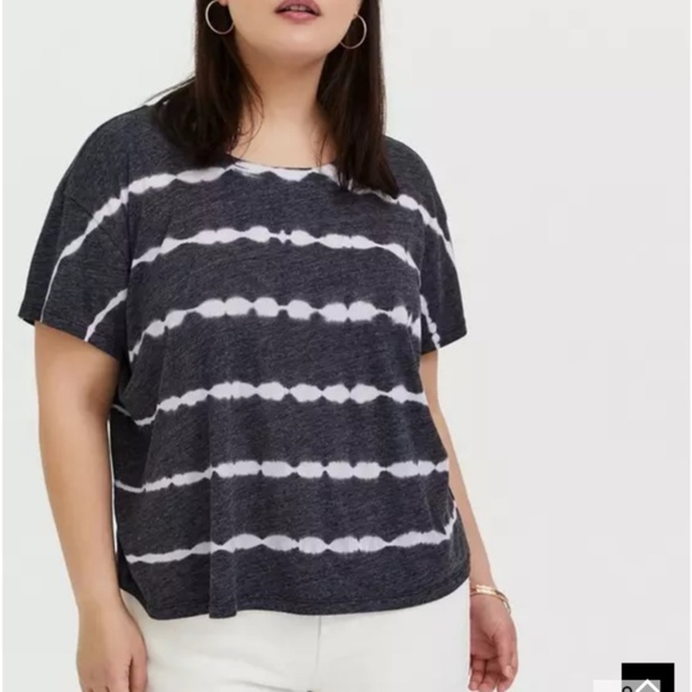 Torrid Relaxed Fit Triblend Crew Neck‎ Crop T-shirt